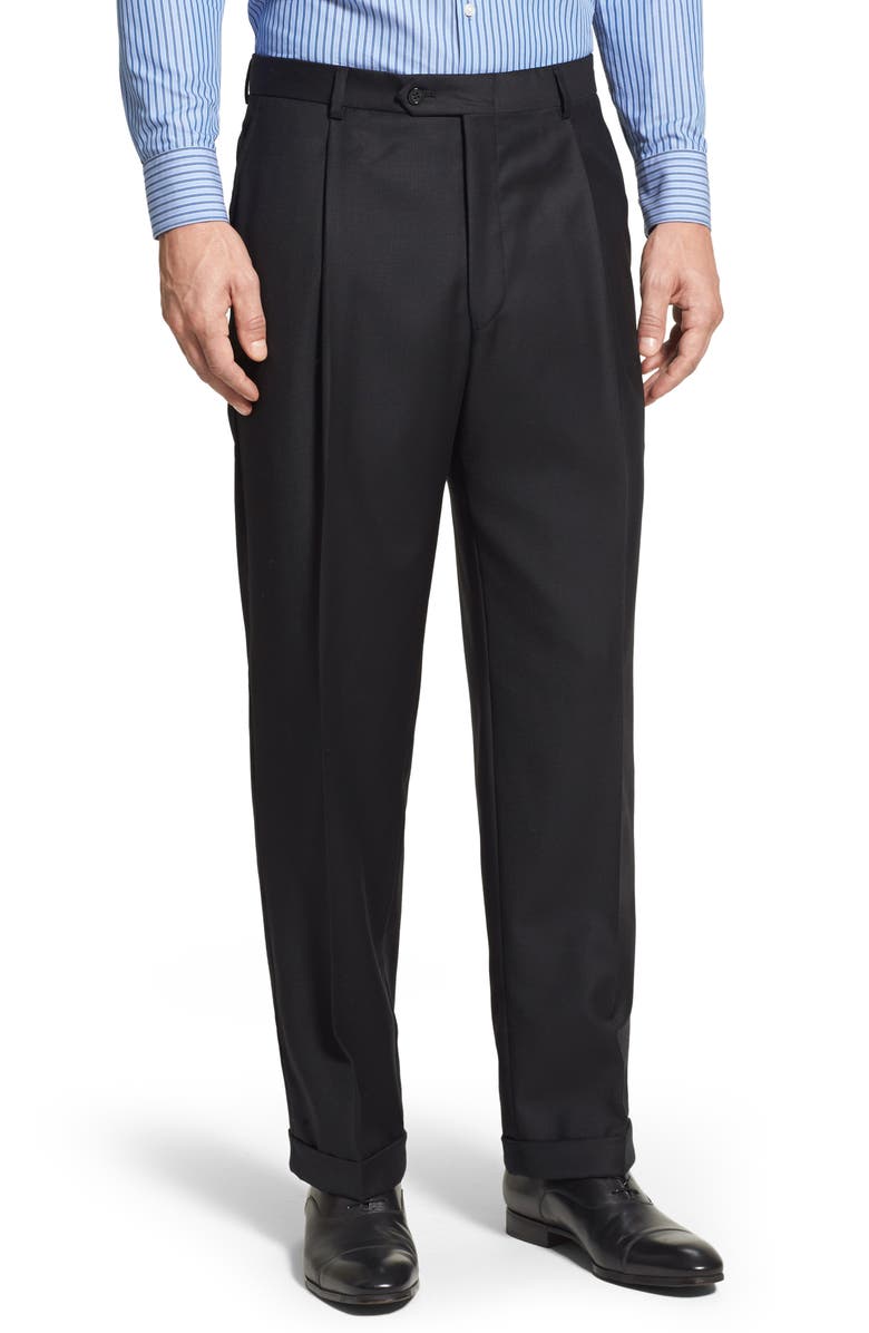 Hart Schaffner Marx Chicago Classic Fit Black Wool Suit, Alternate, color, 