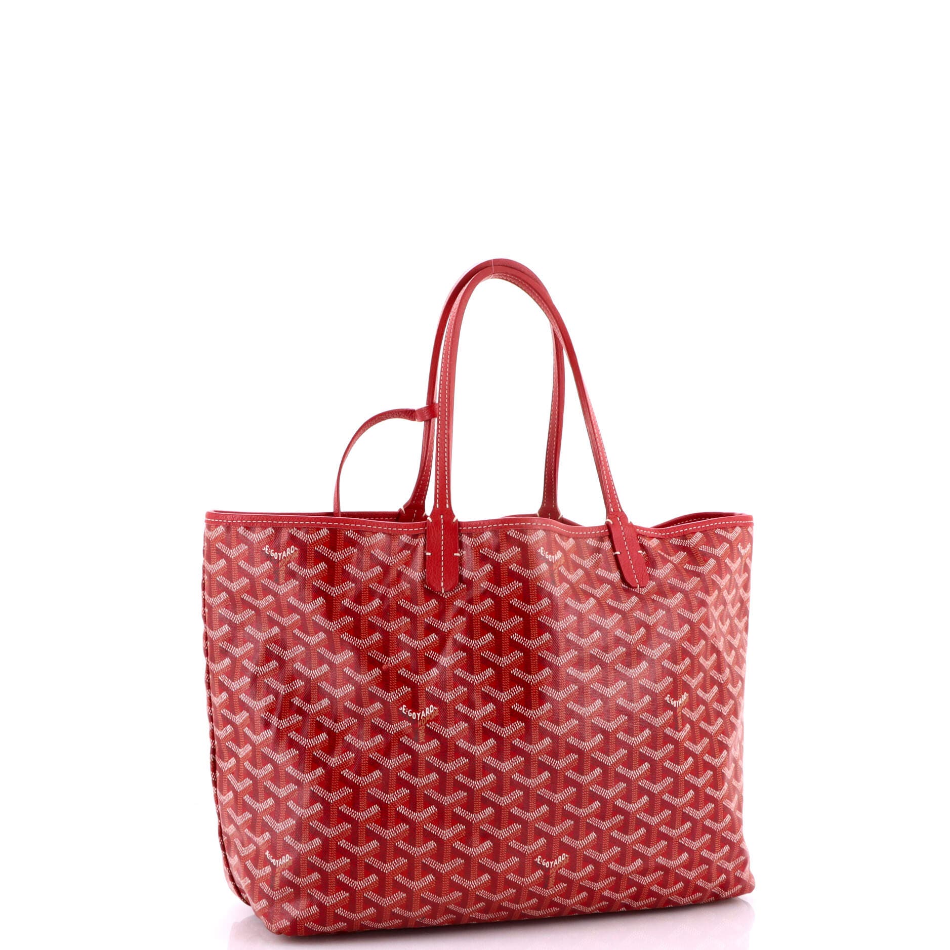 Pre-Owned Goyard Saint Louis Tote Coated Canvas PM, Alternate, color, Red