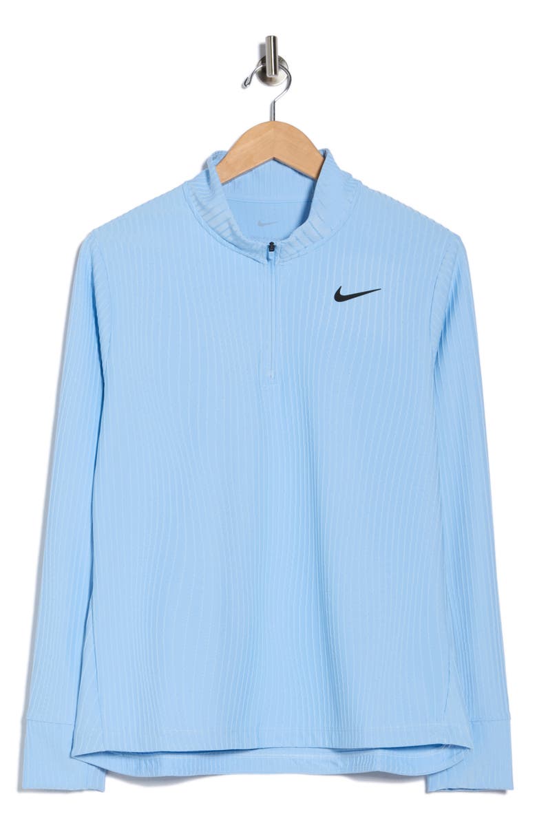Nike Dri-FIT Half Zip Long Sleeve Top, Alternate, color, Psychic Blue/ Black