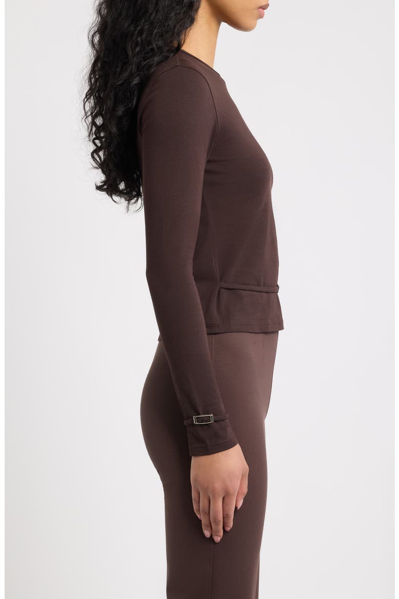 Cierre Long Sleeve T-Shirt, Alternate, color, CHOCOLAT