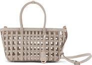 MANGO Braided Faux Leather Top Handle Bag