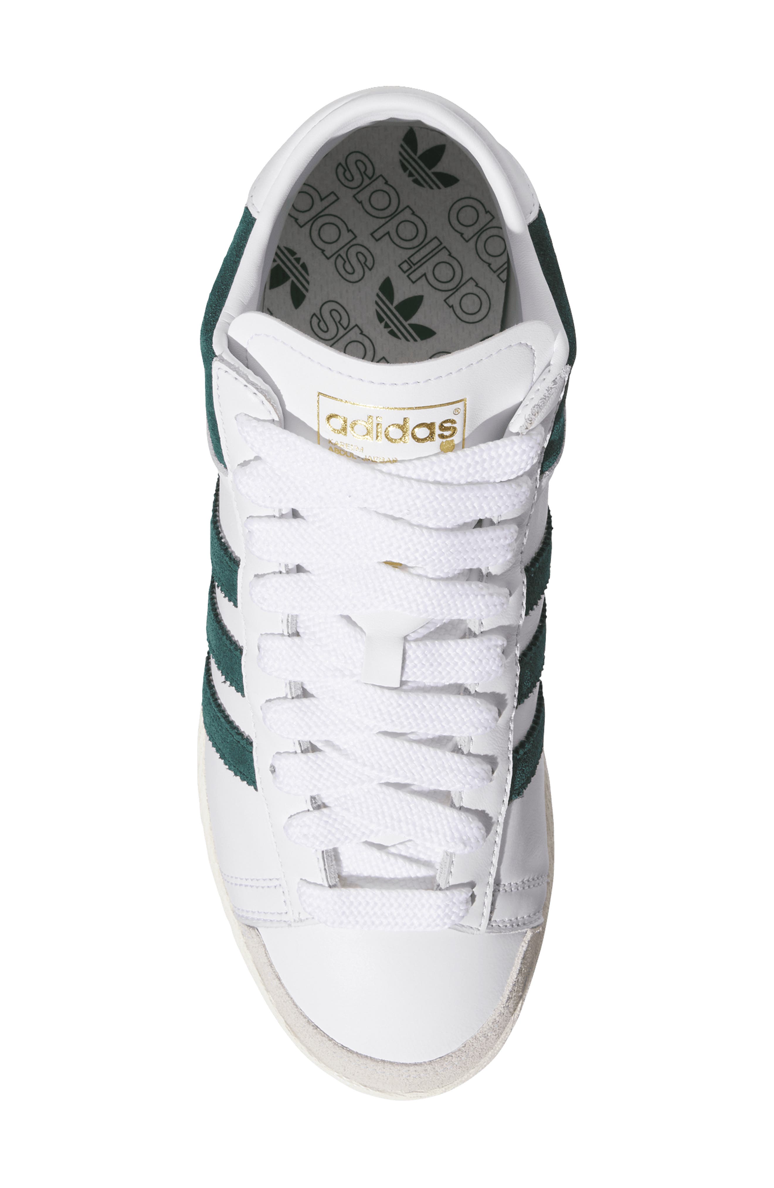 adidas Gender Inclusive Jabbar Hi Basketball Sneaker, Alternate, color, White/ Green/ Off White