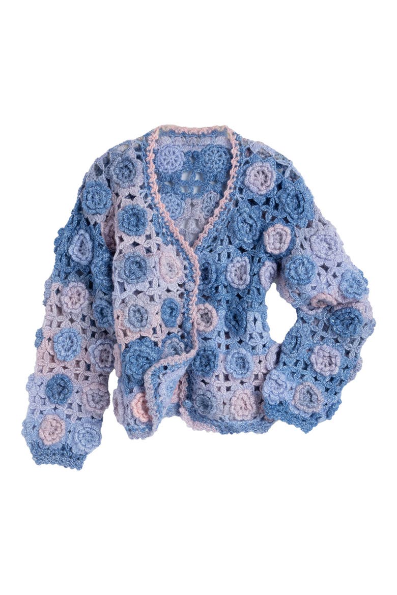 Crochet Blossom Cardigan, Alternate, color, LAVENDER