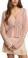 Lucky Brand Pointelle Crop Cardigan