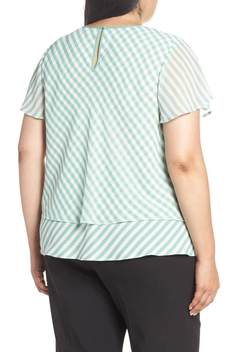 Flutter Sleeve Top, Alternate, color, GREEN BAY