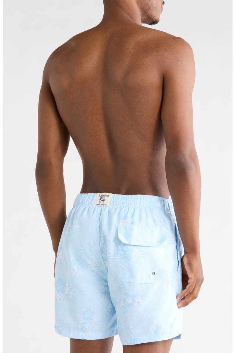 Tropical Palm Volley Swim Trunks, Alternate, color, BLUE