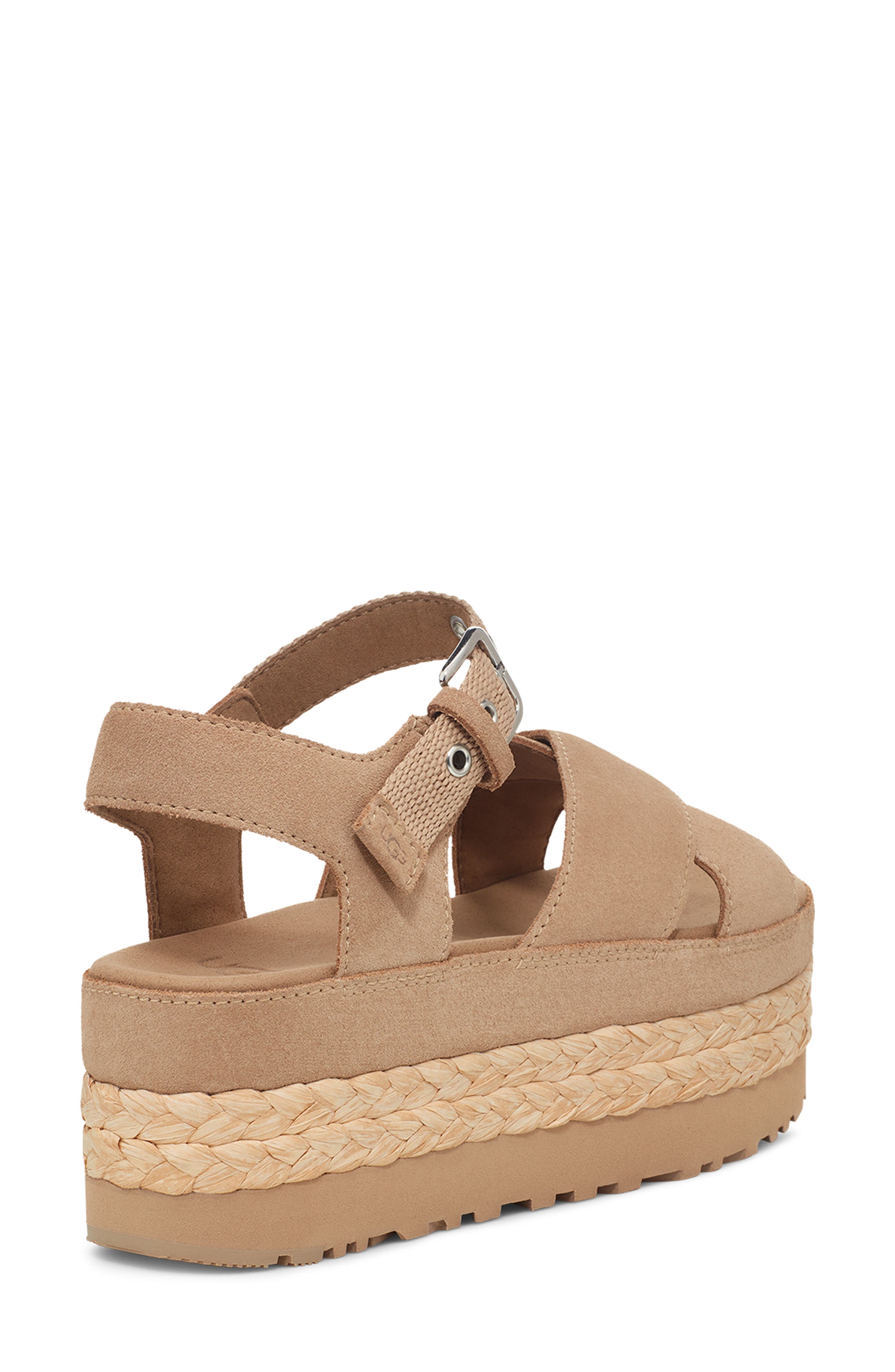 UGG<sup>®</sup> Aubrey Ankle Strap Platform Sandal, Alternate, color, Sand