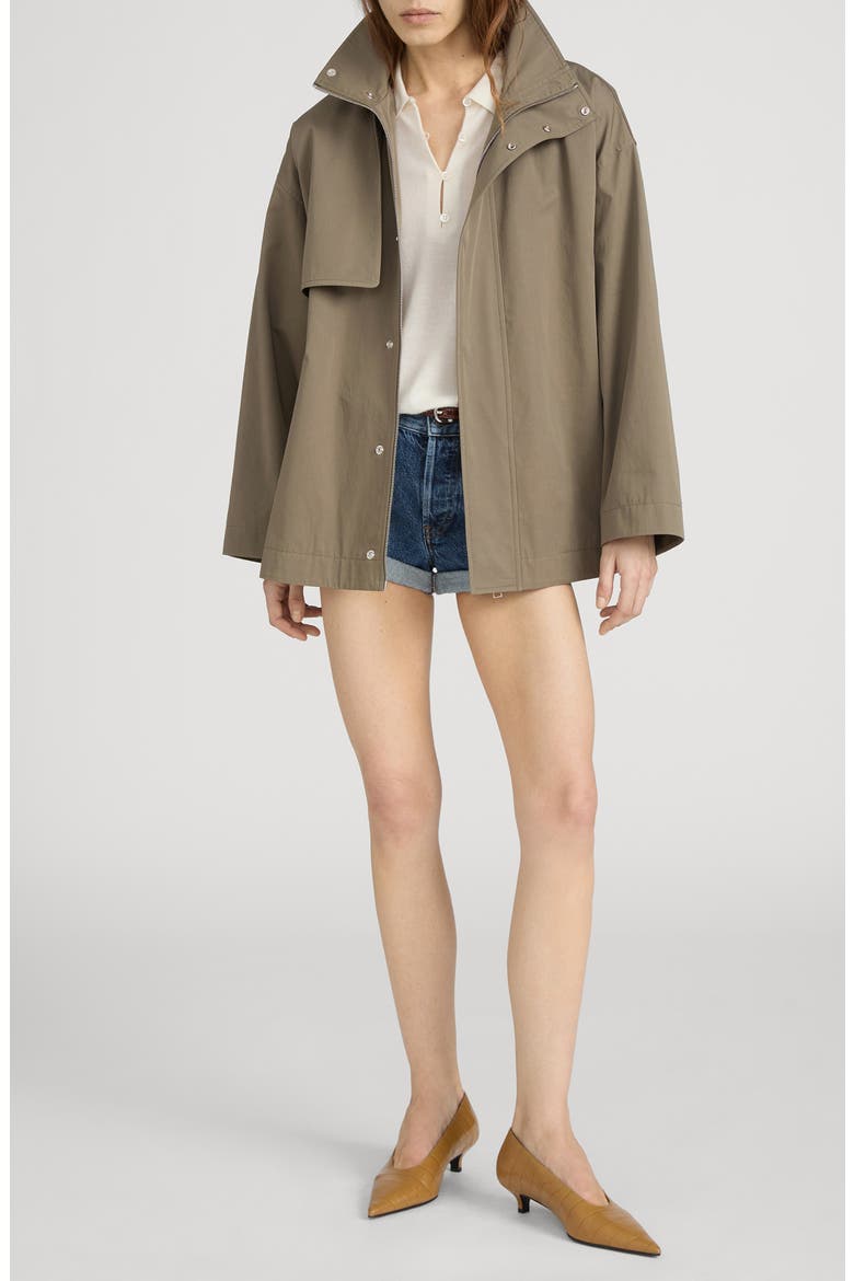 The Short Field Trench Coat, Alternate, color, ARMY