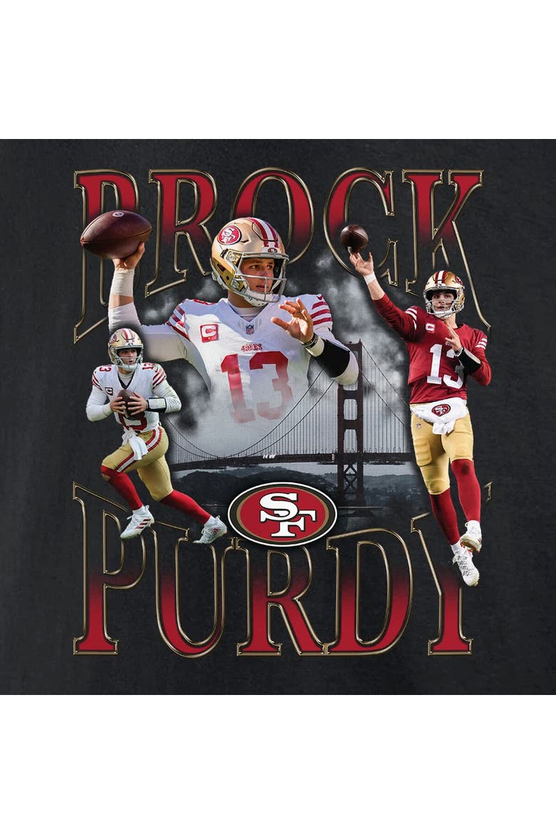 Men's Fanatics Brock Purdy Black San Francisco 49ers Notorious Player Graphic T-Shirt, Alternate, color, Black