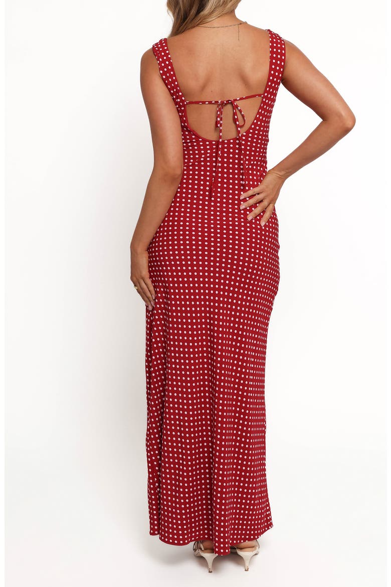 Leni Polka Dot Maxi Dress, Alternate, color, RED POLKA DOT