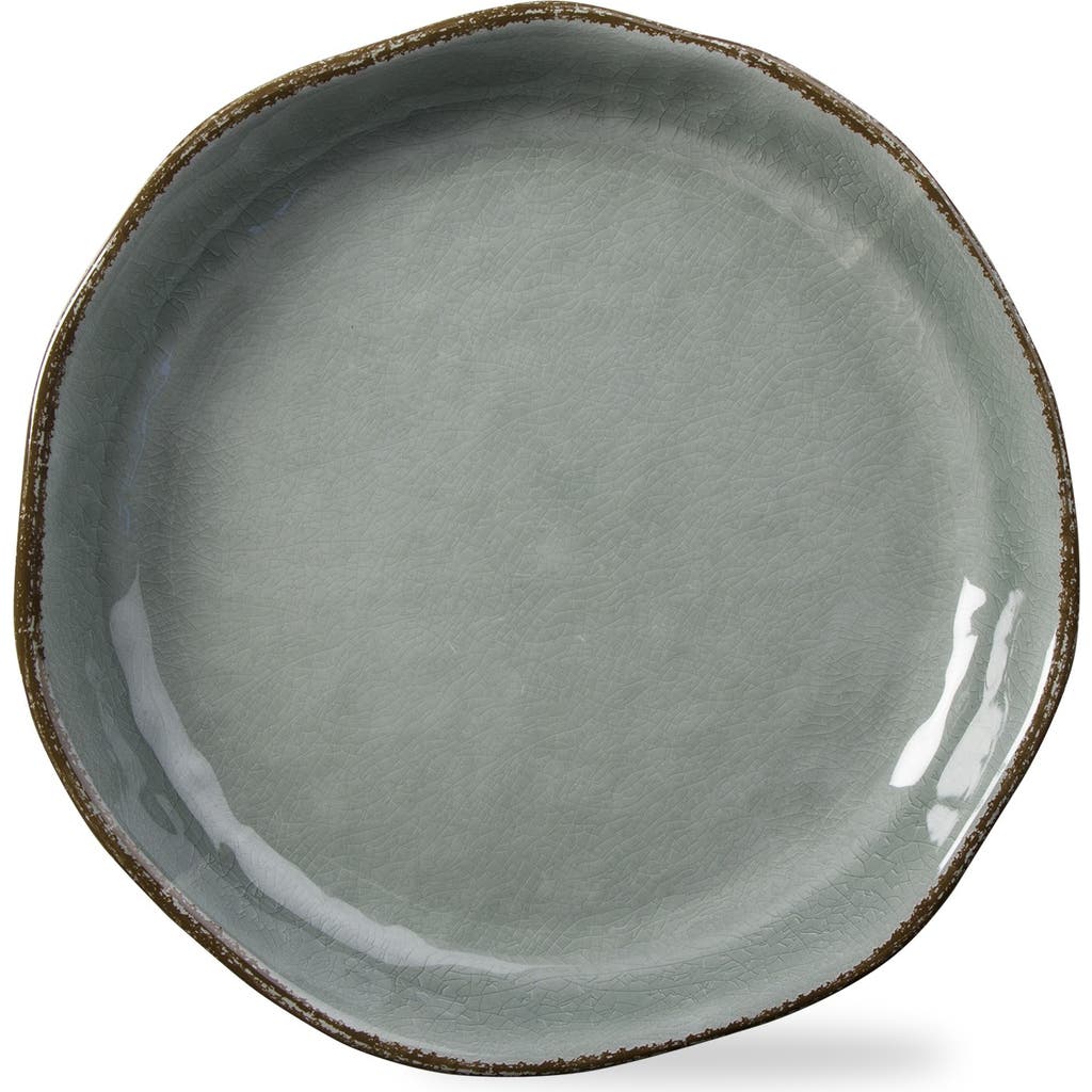 Tag Veranda Large Slate Blue Melamine Serving Salad Bowl 16in In Gray