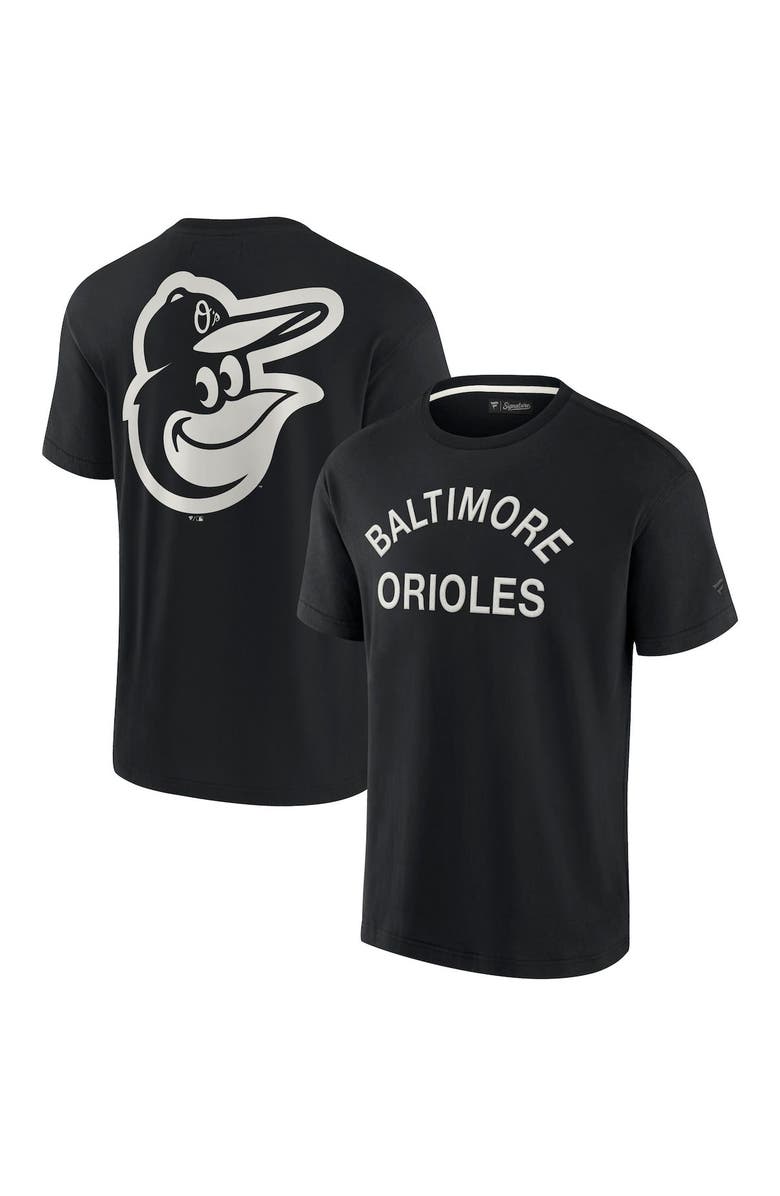 Fanatics Signature Unisex Fanatics Signature Black Baltimore Orioles Elements Super Soft Short Sleeve T-Shirt, Main, color, Black