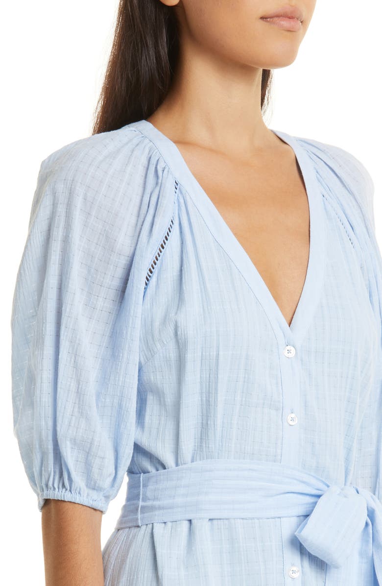 Veronica Beard Dewey Cotton Button-Up Dress, Alternate, color,