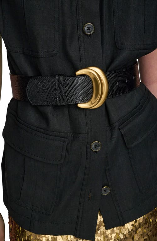 Shop Donna Karan New York Belted Linen Blend Vest