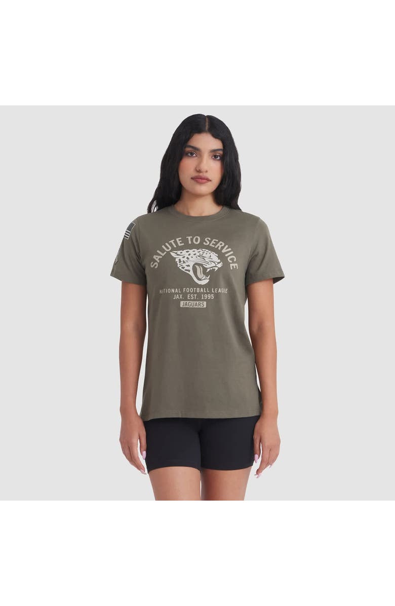 Nike Women's Nike Olive Jacksonville Jaguars 2025 Salute to Service Sideline T-Shirt, Main, color, Olive