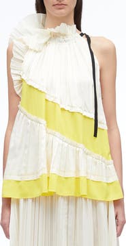 3.1 Phillip Lim Pleated Satin Sleeveless Top