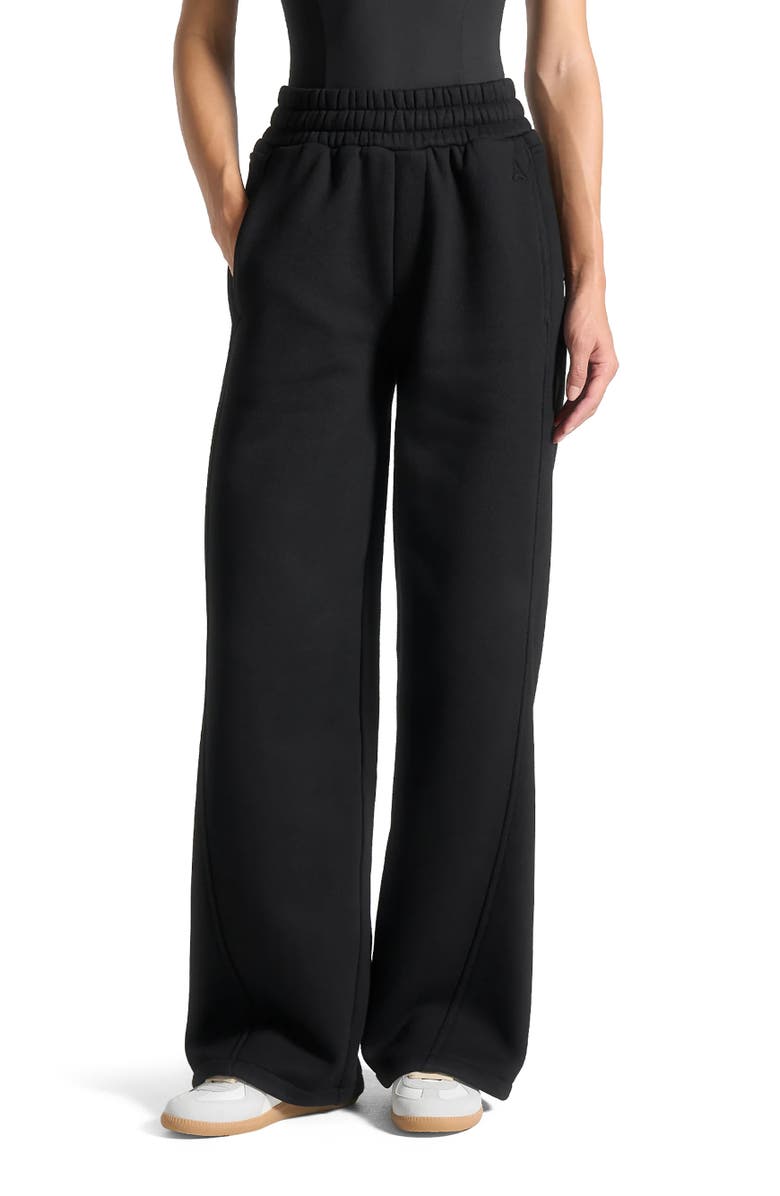 Manière De Voir Iris Relaxed Joggers, Alternate, color, Black