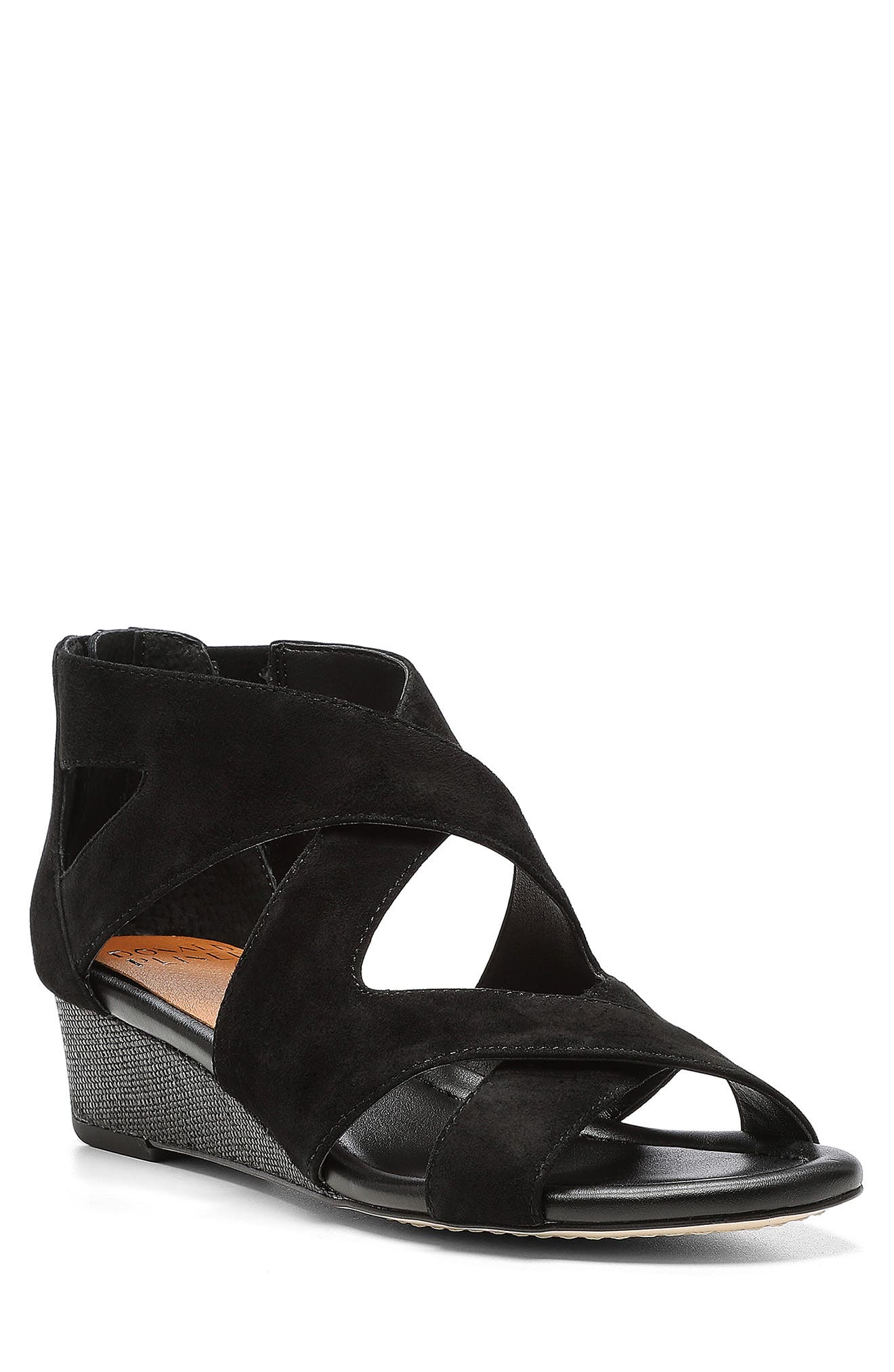 Velaks Wedge Sandal, Main, color, BLACK
