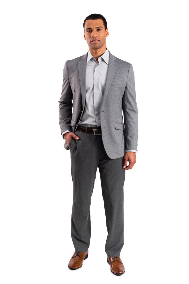 Tic Knit Sport Coat, Alternate, color, GREY