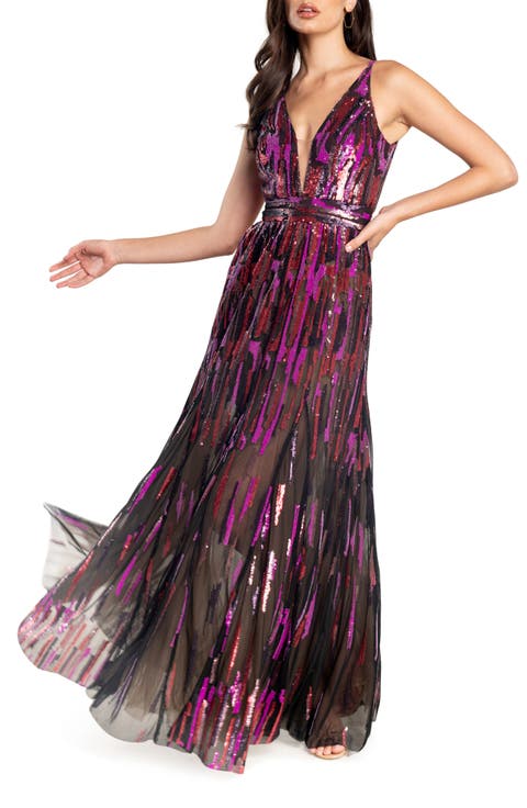 Samira Sequin Embellished Gown