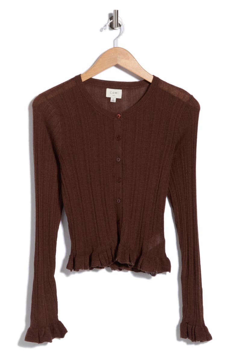 Nesrine Cardigan, Main, color, TRUFFLE