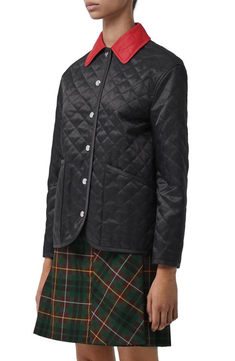 Burberry Dranefield Diamond Quilted Jacket, Alternate, color, 
