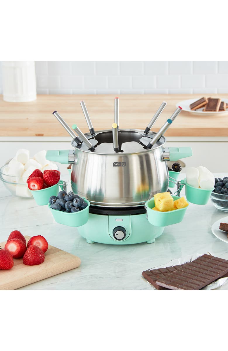 Dash Deluxe Fondue Maker, Alternate, color, Aqua