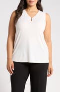 AK ANNE KLEIN Keyhole Sleeveless Top