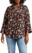 PHILOSOPHY BY RPUBLIC CLOTHING Printed Roll Tab Sleeve Blouse