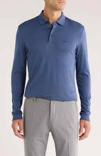 BOSS Pado Long Sleeve Cotton Polo