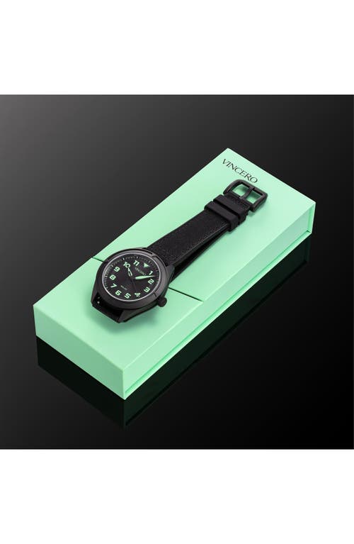 Vincero The Stratos Titanium Solar Webbing Strap Watch, 41mm