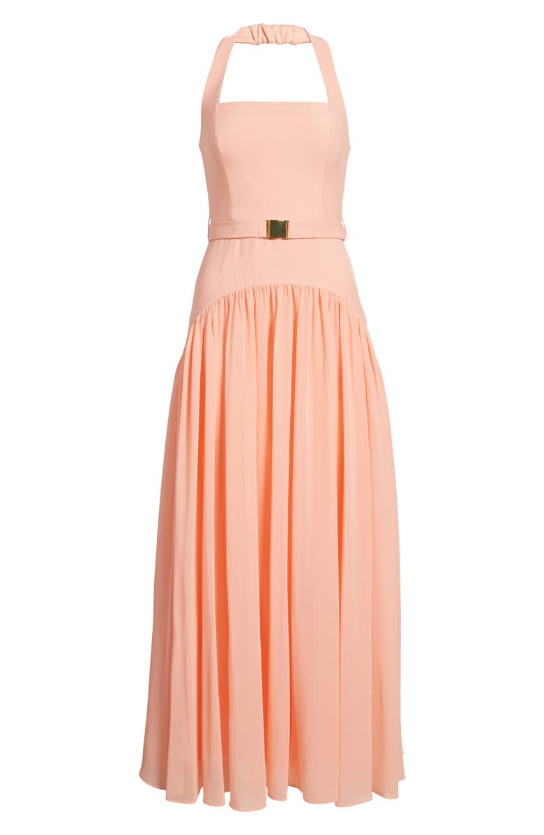 Hutch Aza A-Line Halter Dress, Alternate, color, Peach