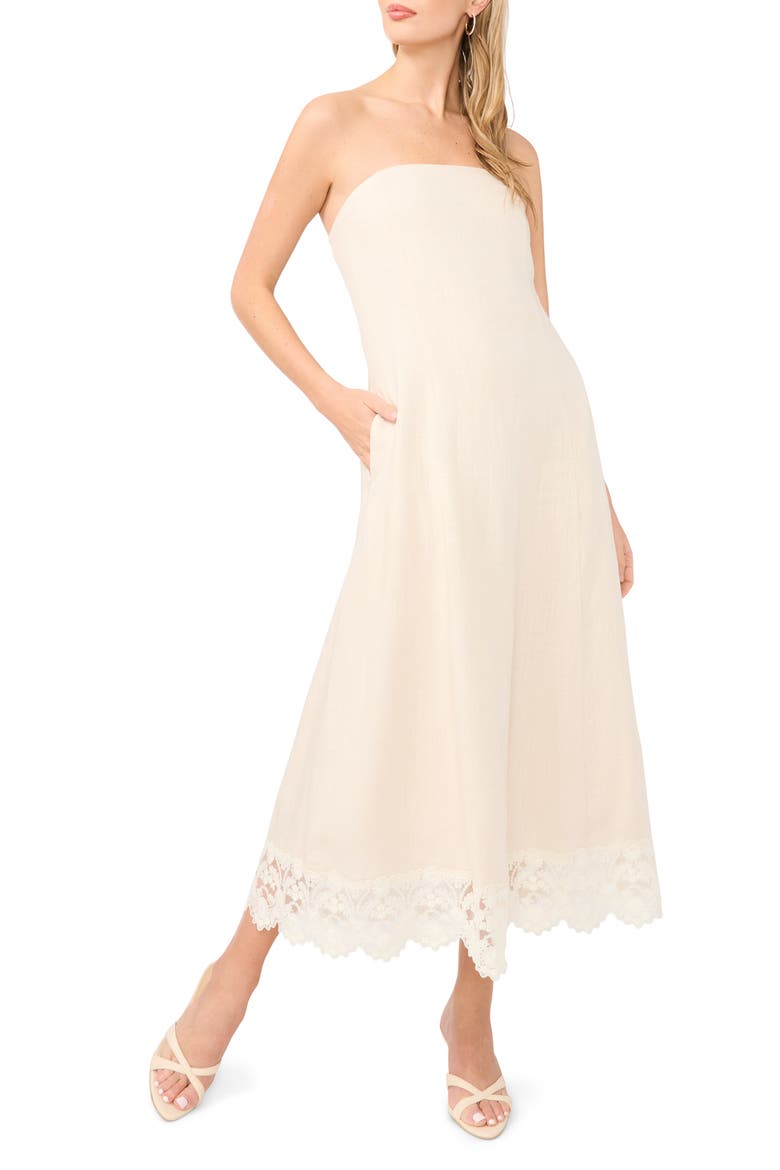 Strapless Midi Dress, Main, color, PEPPERCORN