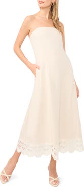 1.STATE Strapless Midi Dress