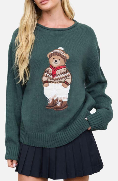 Teddy Bear Cotton Blend Sweater