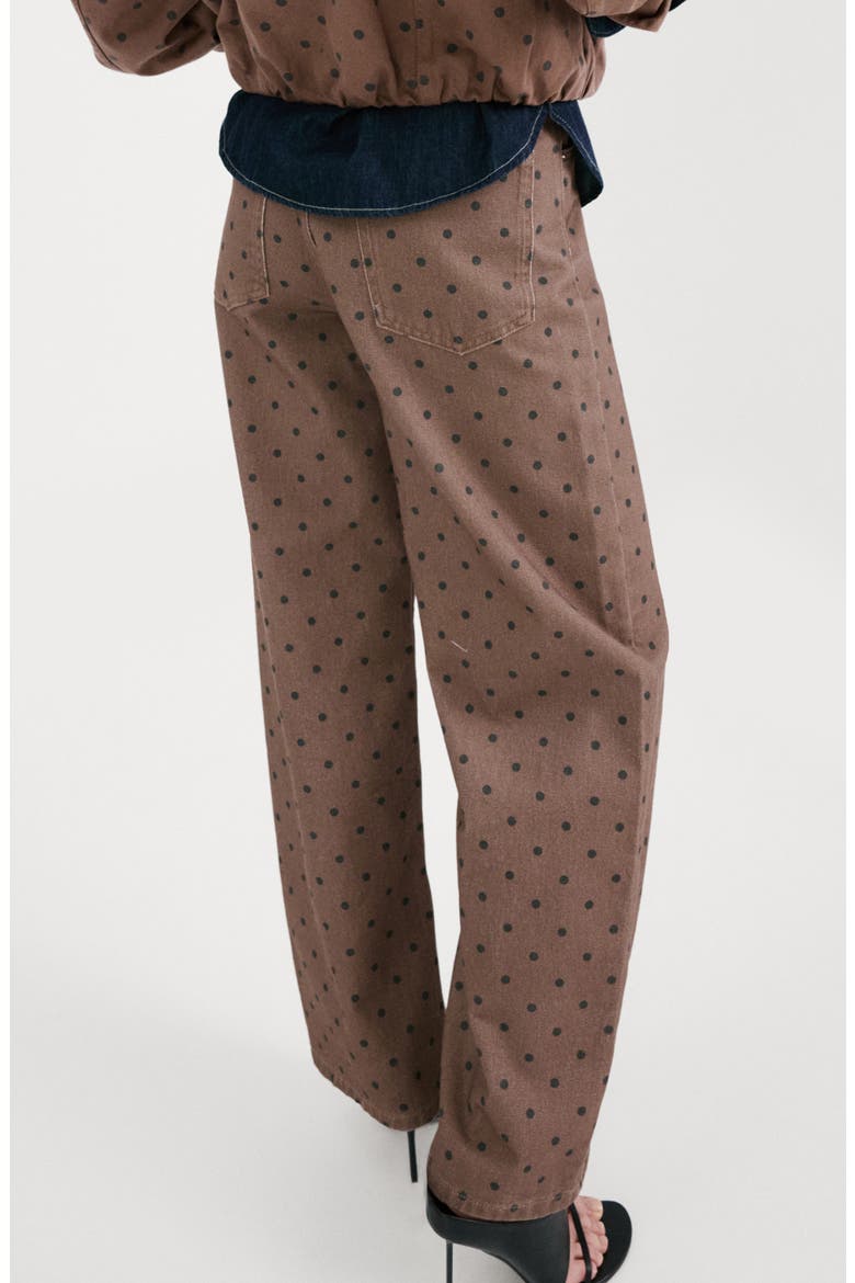 Polka Dot Straight Leg Jeans, Alternate, color, CHOCOLATE