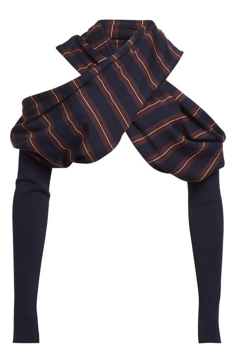 Tiba Asymmetric Merino Wool Shrug