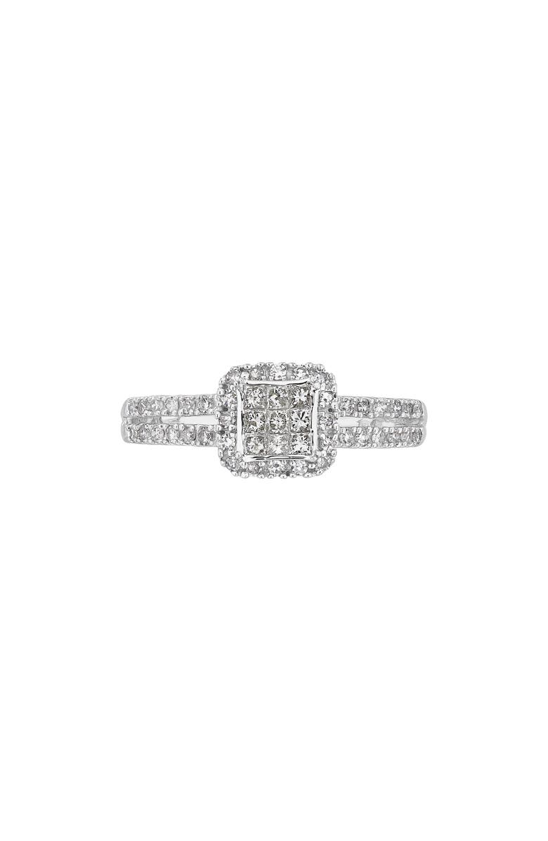 Frankie & Zoe Diamond Engagement Ring, Main, color, White Gold