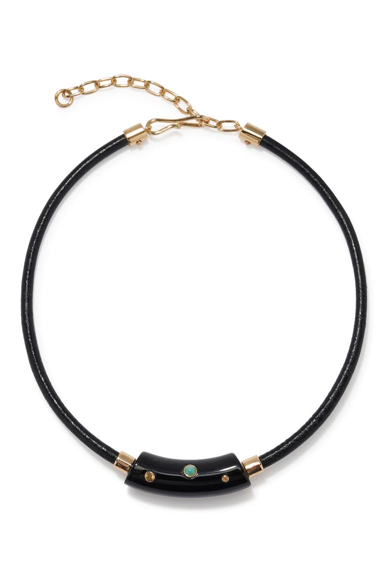 Cabrera Collar Necklace, Main, color, BLACK
