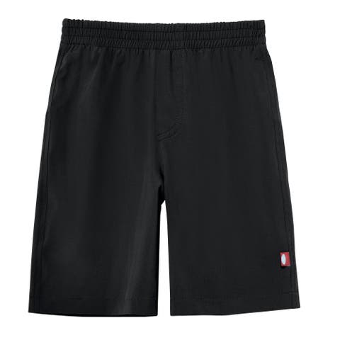 Boys Soft Stretch UPF 50+ Recycled Polyester Below-the-Knee Printed Swim Board Shorts
