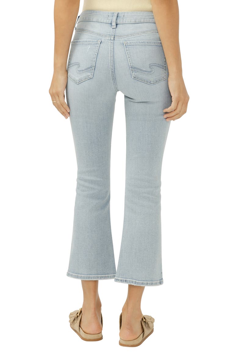 Suki Curvy Raw Hem Kick Flare Jeans, Alternate, color, BASS ROCK