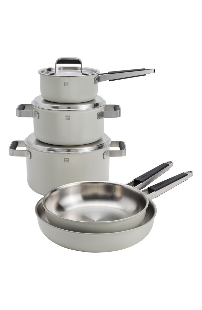ZWILLING Pure 8-Piece Stainless Steel Ivory Cookware Set, Alternate, color, Ivory White