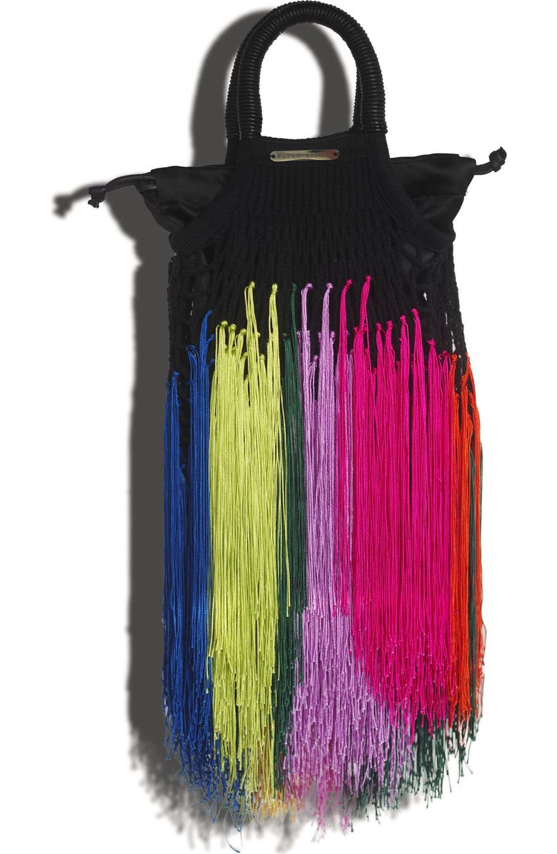 Petit Kouraj Mini Fringe Top Handle Bag, Alternate, color,