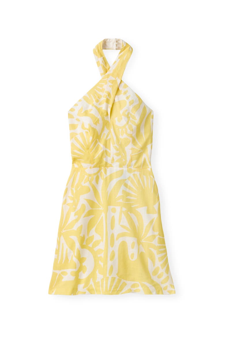 Moran Halter Mini Dress, Main, color, Banana