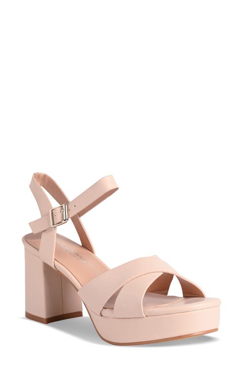 Touch Ups Toby Ankle Strap Platform Sandal In Pink