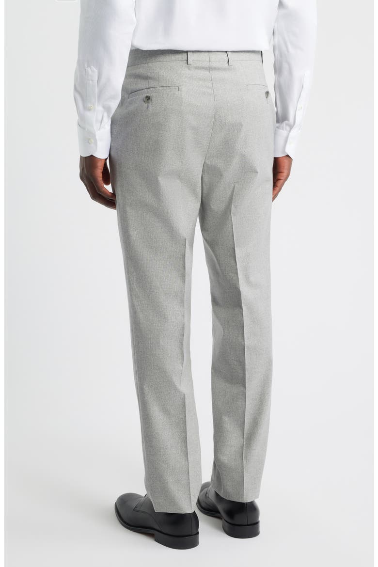 Harker Flat Front Light Tan Wool & Cotton Mélange Dress Pants, Alternate, color, LIGHT GREY