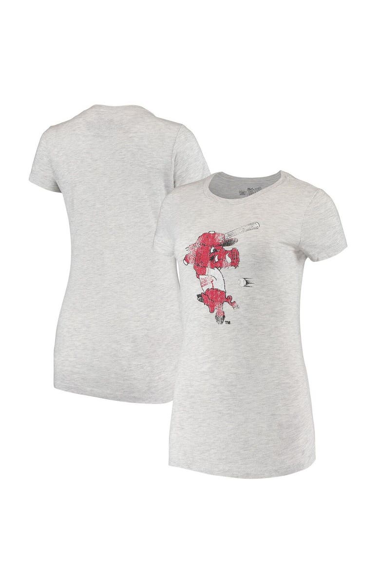 Retro Brand Women's Original Retro Brand Gray Arkansas Razorbacks Tri-Blend T-Shirt, Alternate, color, 