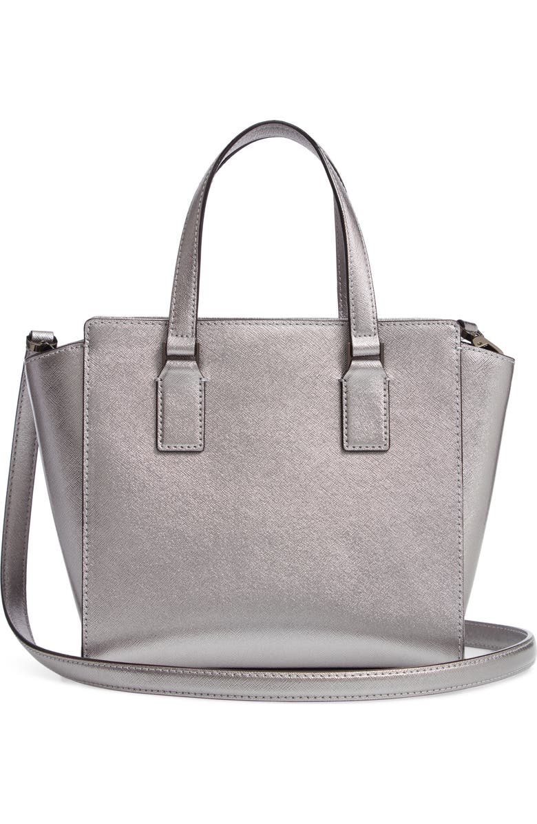 Kate Spade New York cameron street - small hayden metallic leather satchel, Alternate, color,