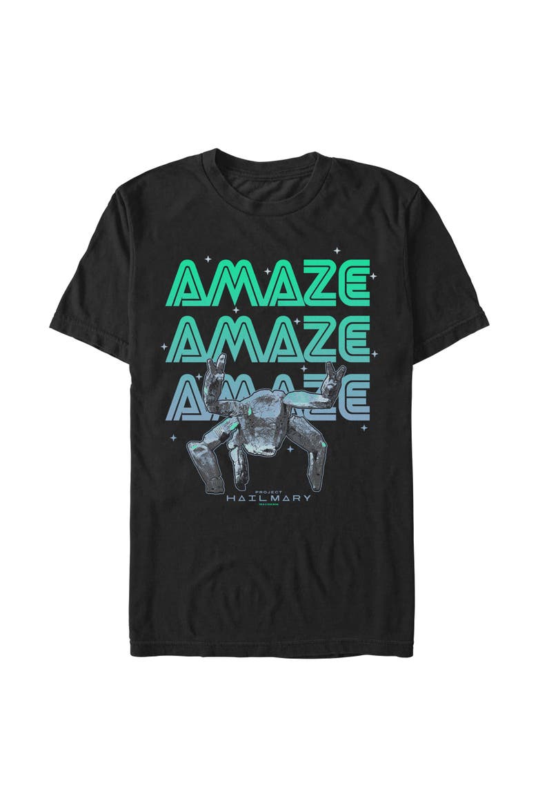 Mens Project Hail Mary Amaze Rocky T Shirt, Main, color, Black
