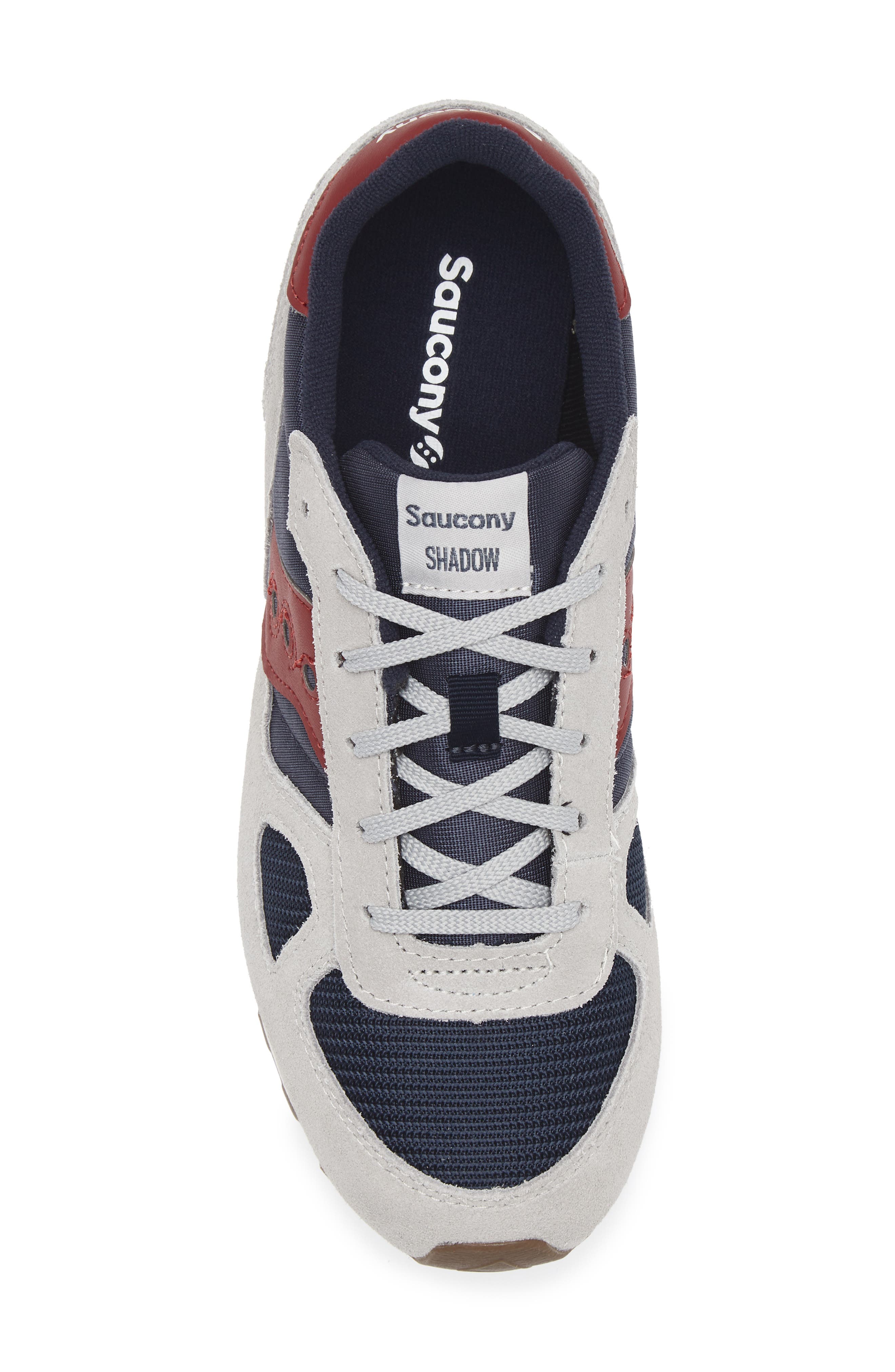 Saucony Kids' Shadow Original Sneaker, Alternate, color, Grey/ Navy/ Red